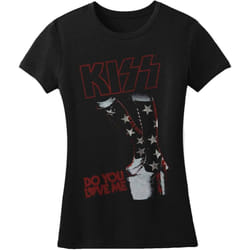 Kiss - T-shirt DO YOU LOVE ME - Femme (Noir)
