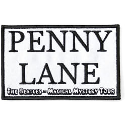 The Beatles - Écusson PENNY LANE - Taille unique (Blanc / Noir)