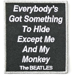 The Beatles - Écusson EVERYBODY´S GOT SOMETHING TO HIDE EXCEPT ME AND MY MONKEY - Taille unique (Noir / Blanc)