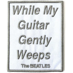 The Beatles - Écusson WHILE MY GUITAR GENTLY WEEPS - Taille unique (Gris / Blanc)