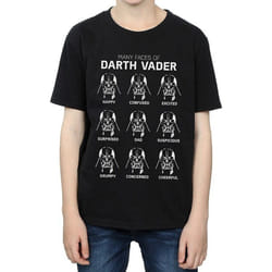 Star Wars - T-shirt MANY FACES OF DARTH VADER - Garçon (Noir)