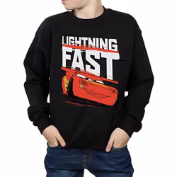 Cars - Sweat LIGHTNING FAST - Garçon (Noir)