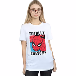Spider-Man - T-shirt TOTALLY AWESOME - Femme (Blanc)