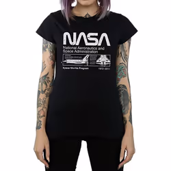 NASA - T-shirt CLASSIC SPACE SHUTTLE - Femme (Noir)