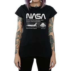 NASA - T-shirt CLASSIC SPACE SHUTTLE - Femme (Noir)