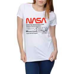 NASA - T-shirt CLASSIC SPACE SHUTTLE - Femme (Blanc)