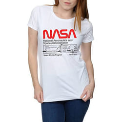 NASA - T-shirt CLASSIC SPACE SHUTTLE - Femme (Blanc)