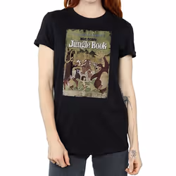 Jungle Book - T-shirt RETRO - Femme (Noir)