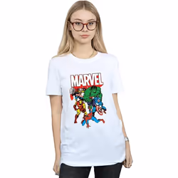 Marvel - T-shirt HERO GROUP - Femme (Blanc)