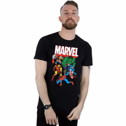 Marvel - T-shirt HERO GROUP - Homme (Noir)