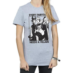 Disney - T-shirt EVERY FAIRY TALE NEEDS A VILLAIN - Femme (Gris chiné)