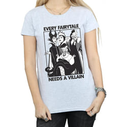 Disney - T-shirt EVERY FAIRY TALE NEEDS A VILLAIN - Femme (Gris chiné)
