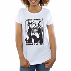 Disney - T-shirt EVERY FAIRY TALE NEEDS A VILLAIN - Fille (Blanc)