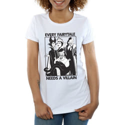 Disney - T-shirt EVERY FAIRY TALE NEEDS A VILLAIN - Fille (Blanc)