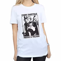 Disney - T-shirt EVERY FAIRY TALE NEEDS A VILLAIN - Femme (Blanc)