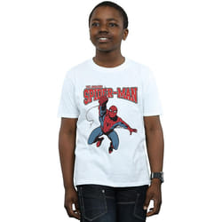Spider-Man - T-shirt LEAP - Garçon (Blanc)