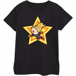 Captain Marvel - T-shirt - Femme (Noir)