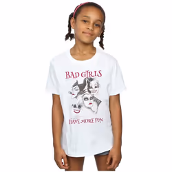 Disney - T-shirt BAD GIRLS HAVE MORE FUN - Fille (Blanc)