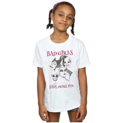 Disney - T-shirt BAD GIRLS HAVE MORE FUN - Fille (Blanc)