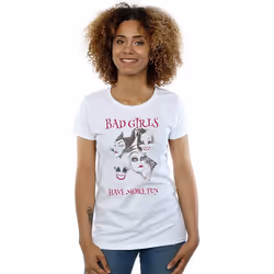 Disney - T-shirt BAD GIRLS HAVE MORE FUN - Femme (Blanc)