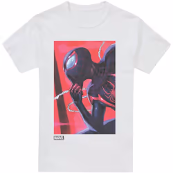 Spider-Man - T-shirt UNMASKING MILES MORALES - Homme (Blanc)