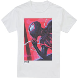 Spider-Man - T-shirt UNMASKING MILES MORALES - Homme (Blanc)