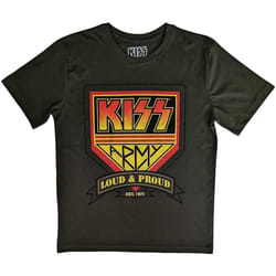 Kiss - T-shirt LOUD & PROUD - Adulte (Vert kaki)