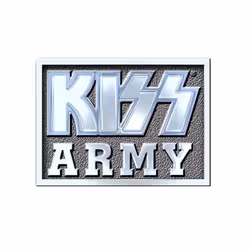 Kiss - Badge ARMY (Gris / Argenté)