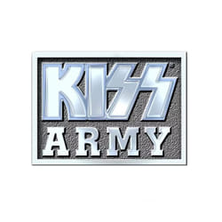 Kiss - Badge ARMY (Gris / Argenté)