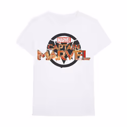 Captain Marvel - T-shirt NEW - Adulte (Blanc)