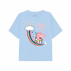 Peppa Pig - T-shirt - Fille (Bleu clair) - 5/6 ans