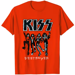 Kiss - T-shirt DESTROYER - Adulte (Rouge)