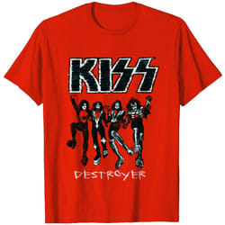 Kiss - T-shirt DESTROYER - Adulte (Rouge)