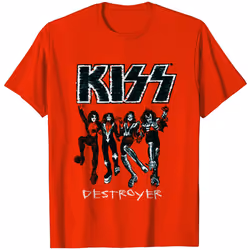 Kiss - T-shirt DESTROYER - Adulte (Rouge)