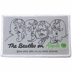 The Beatles - Écusson ON APPLE - Taille unique (Blanc / Noir)