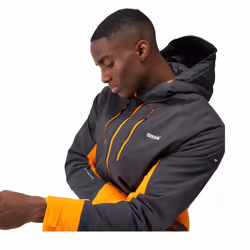 Regatta - Veste imperméable HIGHTON - Homme (Cendre / Orange)