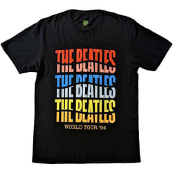 The Beatles - T-shirt WORLD TOUR´ - Adulte (Noir)