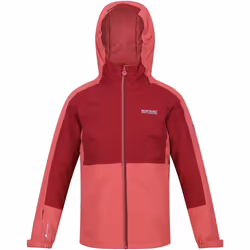 Regatta - Veste imperméable BEAMZ - Enfant (Corail clair / Rouge foncé)
