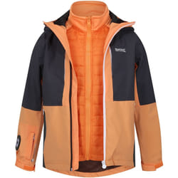 Regatta - Veste imperméable HYDRATE - Enfant (Orange clair / Gris phoque)