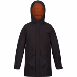 Regatta - Blouson de ski FARBANK - Enfant (Noir / Orange brûlé)