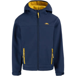 Trespass - Veste softshell FASTER - Enfant (Bleu marine / Jaune)