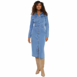 Dorothy Perkins - Robe chemisier - Femme (Bleu semi-délavé)