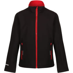 Regatta - Veste softshell ABLAZE - Enfant (Noir / Rouge classique)