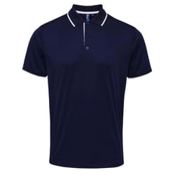 Premier - Polo COOLCHECKER - Homme (Bleu marine / Blanc)