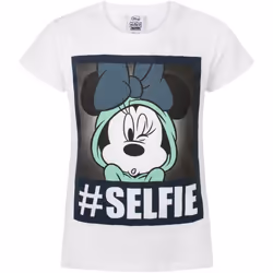 Disney - T-shirt SELFIE - Enfant (Blanc)
