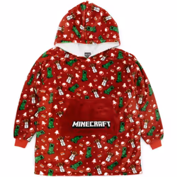 Minecraft - Sweat à capuche couverture - Enfant (Rouge)