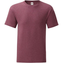 Fruit Of The Loom - T-shirt manches courtes ICONIC - Homme (Bordeaux Chiné)