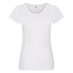 Fruit of the Loom - T-shirt - Femme (Blanc)