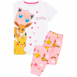 Pokemon - Ensemble de pyjama BESTIES - Fille (Blanc / Rose)