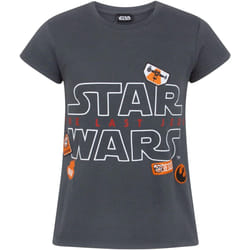 Star Wars: The Last Jedi - T-shirt - Fille (Gris)
